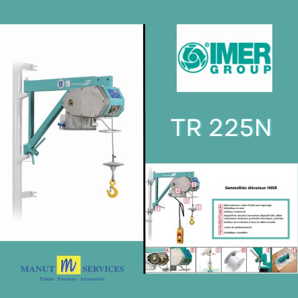 Élévateur de chantier professionnel pour la manutention et le levage de charge jusqu'à 200 kg