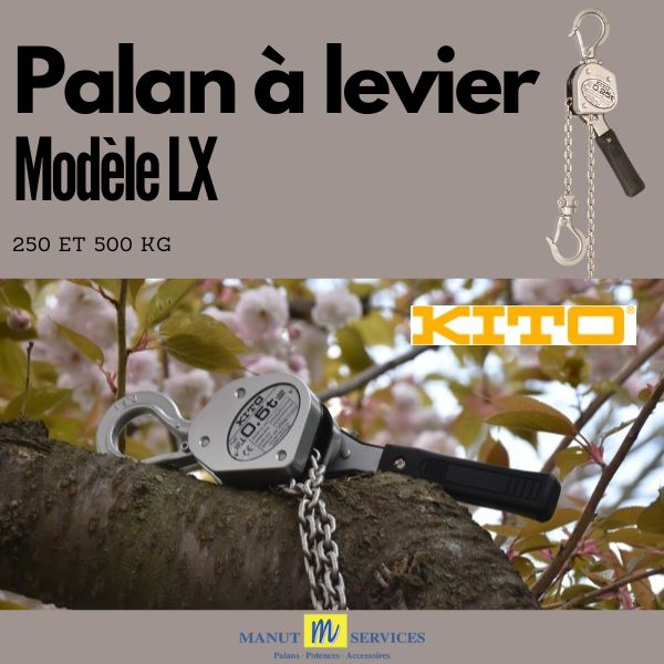 Palan manuel à levier en alu modèle LX de chez Kito